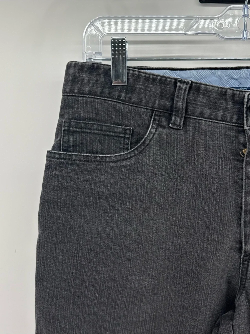 Brioni Jeans Mens 32x32 Black Grey Marmolada Denim Stretch Italy Luxury